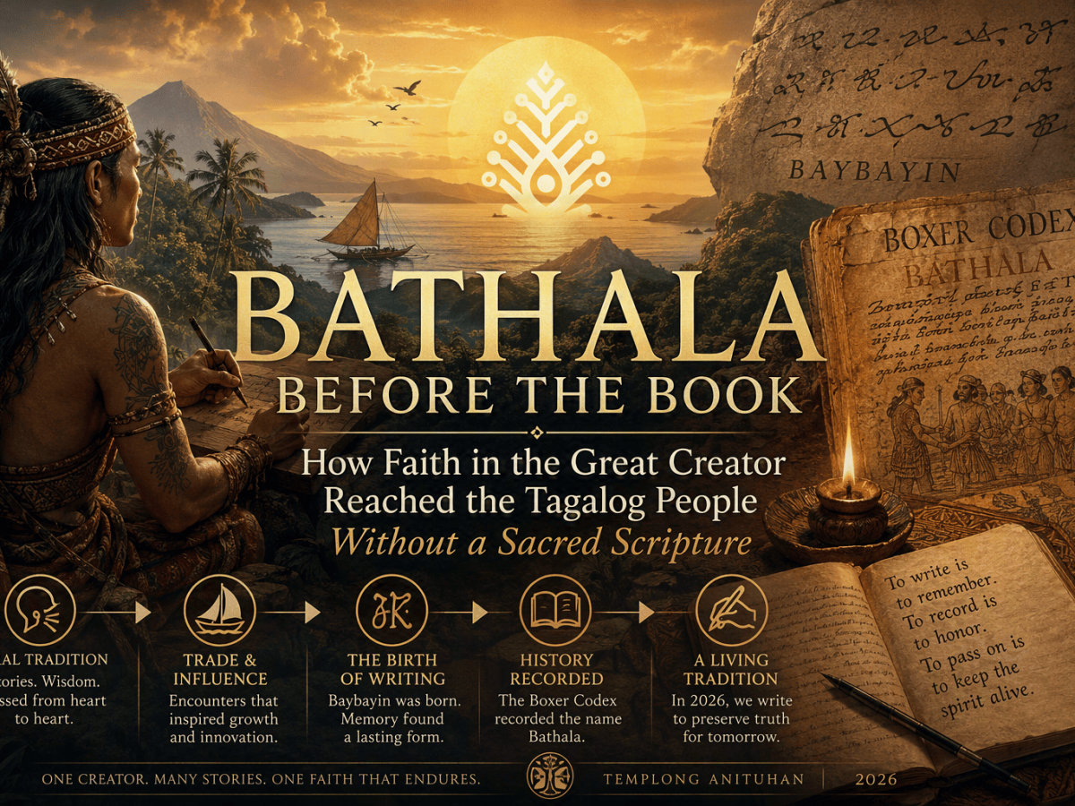 Bathala Before the&nbsp;Book:
